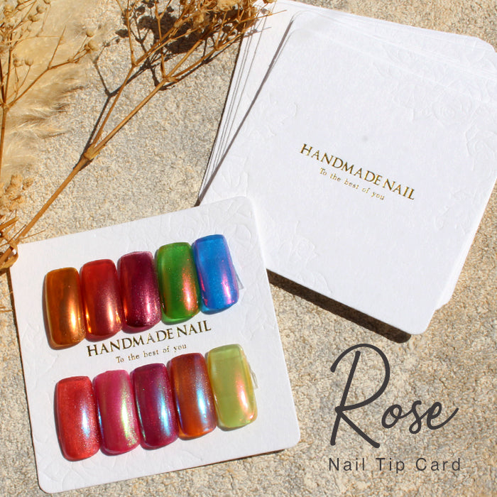 メール便 ネイルチップカード【ローズ】 ディスプレイ ネイルチップ