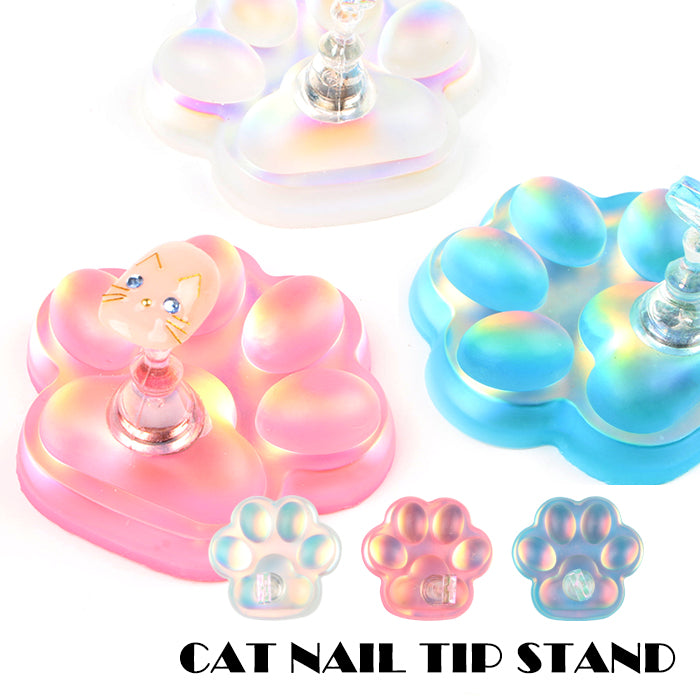 キャットネイルチップスタンド | ジェルネイル ネイルチップ セルフネイル ネイルアート 肉球モチーフ ネイル – petitprice