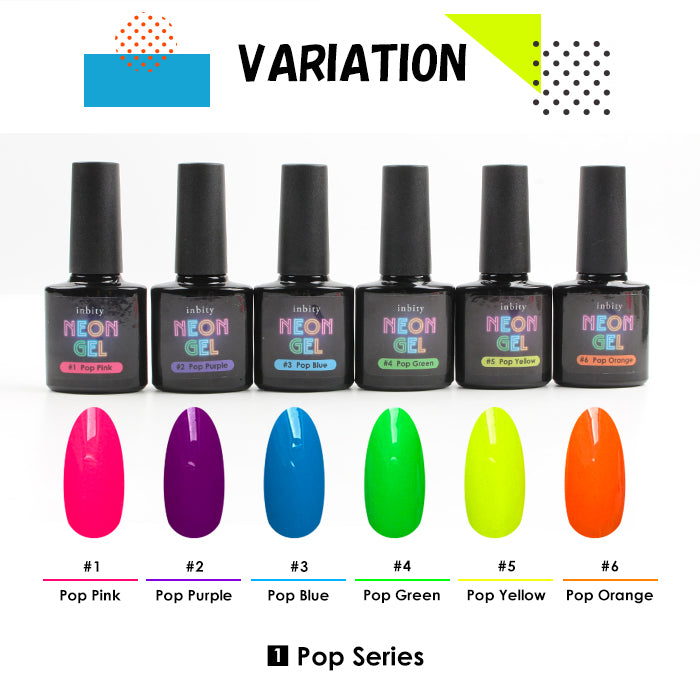 inbity Neongel ネオンジェルシリーズ別6色セット