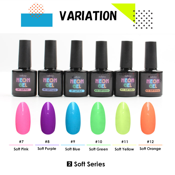 inbity Neongel ネオンジェルシリーズ別6色セット