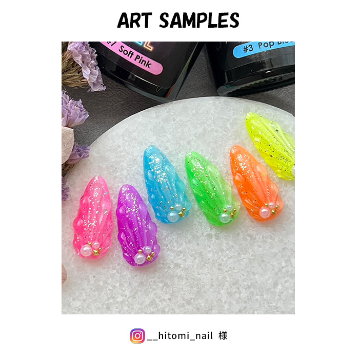 inbity Neongel ネオンジェルシリーズ別6色セット