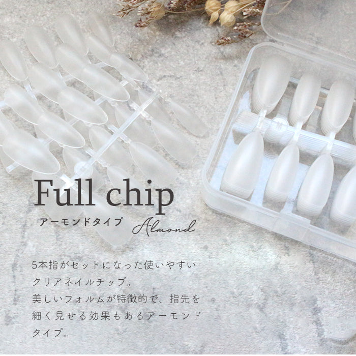 ケース付きフルチップ【アーモンド】 petitprice