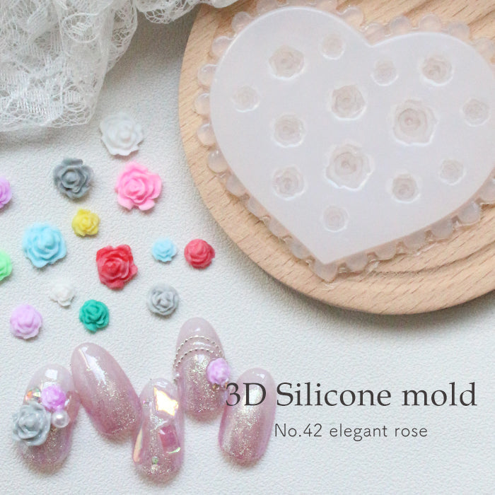 3Dシリコンモールド[42]エレガントローズ petitprice