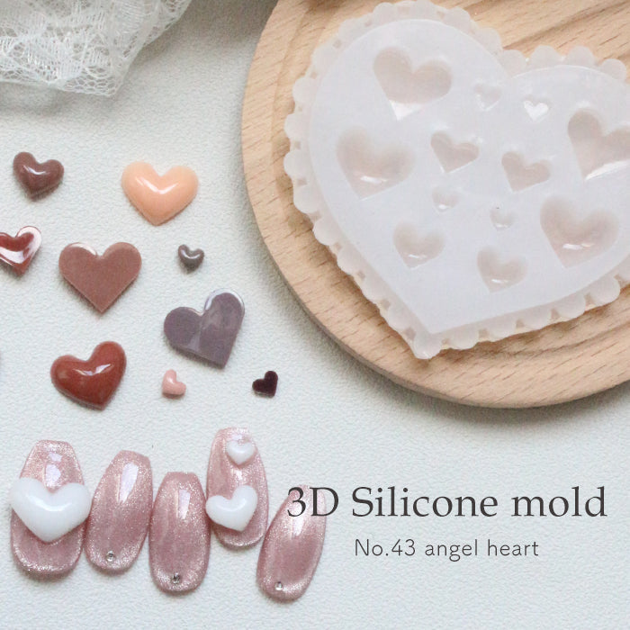 3Dシリコンモールド[43]エンジェルハート ｜ジェルネイル シリコン