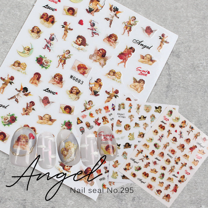 メール便 ネイルシール【295】エンジェル ジェルネイル ネイル シール