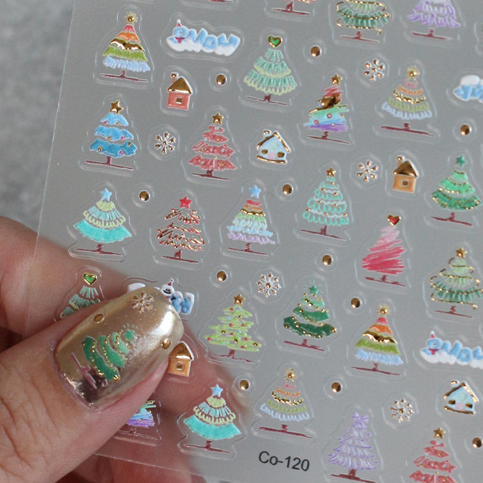 れんちゃん❤️クリスマスネイルシール 5D他 Amazon.co.jp: 4枚 クリスマス ネイルシール 5D 雪花を貼る