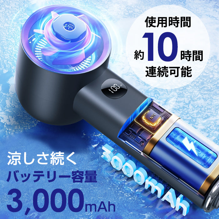 冷却プレート付きハンディファン