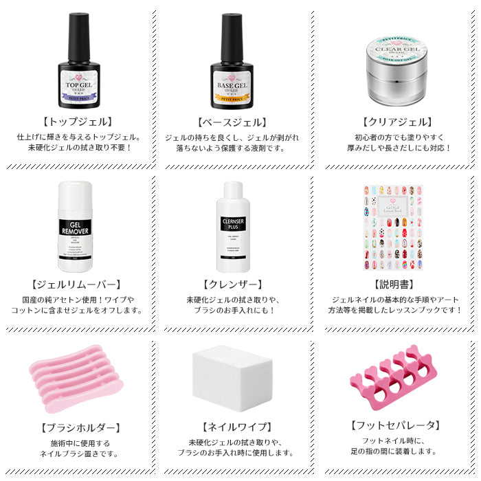 ネイルマシーン付】プチプラジェルネイルスターターキット