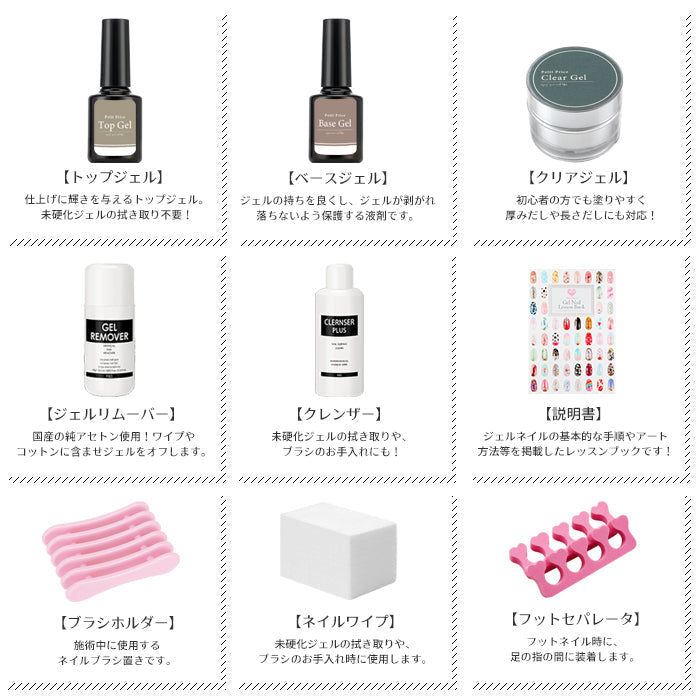 【ネイルマシーン付き】プチプラジェルネイルスターターキット※3～4営業日発送 petitprice