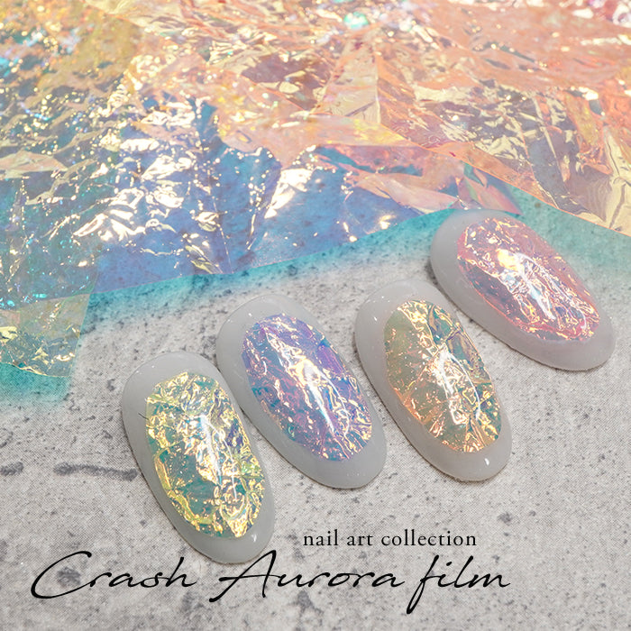 クラッシュオーロラフィルム 4枚入り | 氷フィルム 氷ネイル うるうる